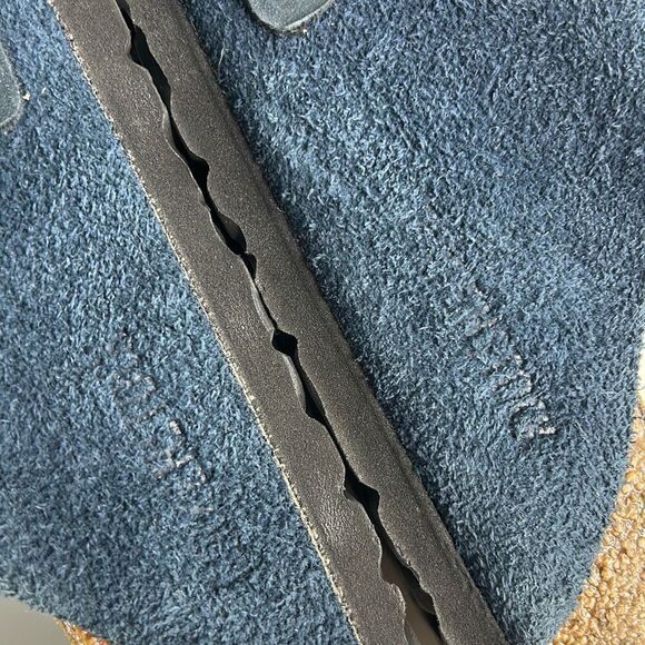 Birkenstock Kyoto Nubuck Leather Sandal Navy Sz 42 Unisex - Picture 7 of 8